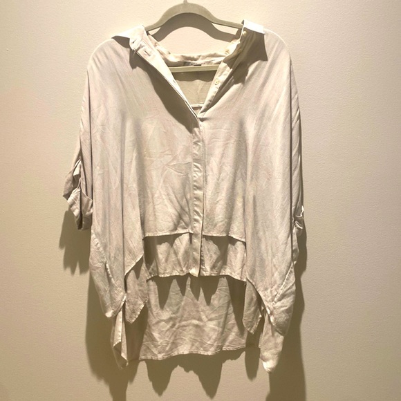 All Saints Tops - All Saints oversized collared shirt